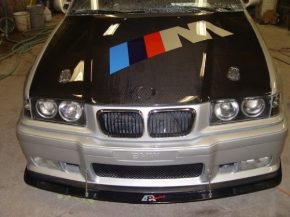 APR Performance Carbon Fiber Wind Splitter With Rods fits 1992-1999 BMW E36 M3