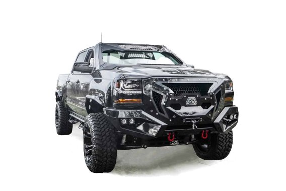 Fab Fours GR3800-1 Grumper Front Winch Bumper For 16-18 Chevrolet Silverado 1500