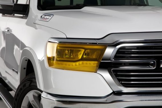 2019-2024 Ram 1500, Headlight cover, 2 Piece,Transparent Yellow