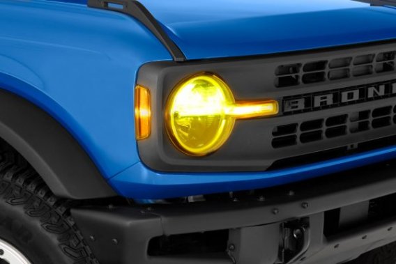 2021-2024 Ford Bronco, Headlight Cover Kit (Vehicles without LED Option), 4 Piece, Transparent Ye...