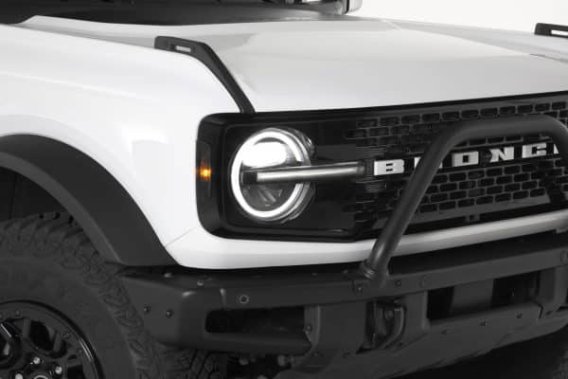 2021-2024 Ford Bronco, Front Daytime Running Light Cover Kit, 4 Piece, Smoke Blackout Covers