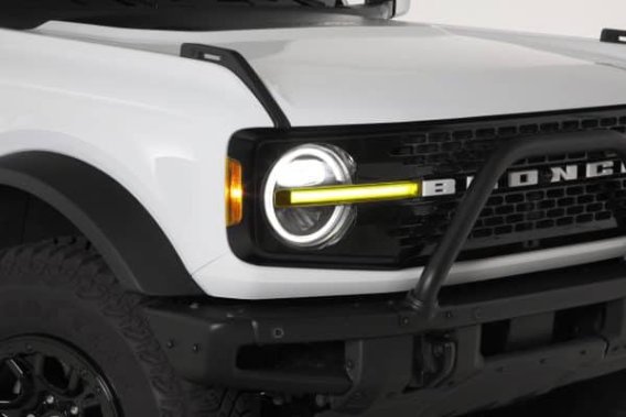 2021-2024 Ford Bronco, Front Daytime Running Light Cover Kit, 4 Piece, Transparent Yellow