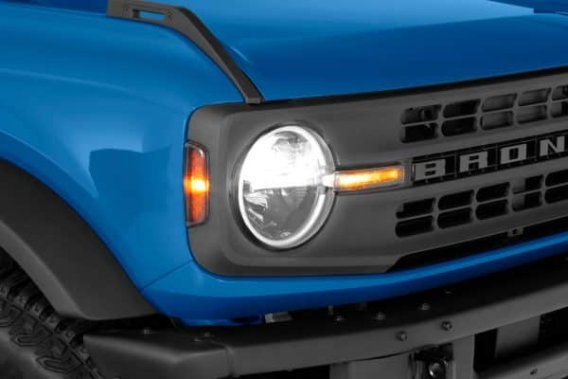 2021-2024 Ford Bronco, Front Daytime Running Light Cover Kit (Vehicles without LED Option), 4 Pie...