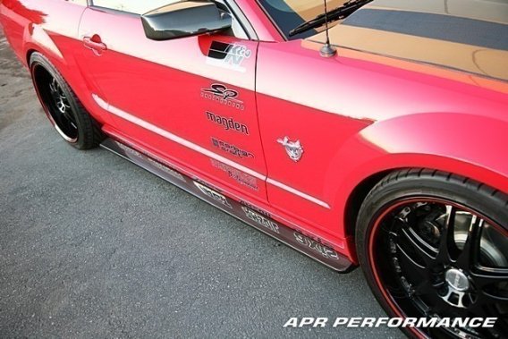 APR Performance Carbon Fiber Side Rocker Extensions Mustang fits 2005-2009 Mustang/GT500