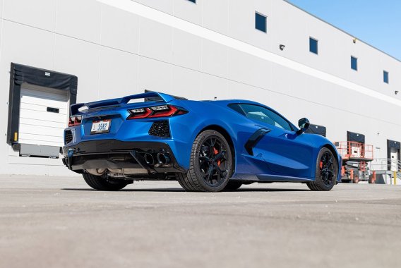 Corsa 2020-24 Corvette C8 3in Valved Cat-Back 4.5in Blk Quad Tips - Fits Factory Perf Exhaust w/ ...