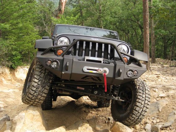 Fab Fours JK07-B1850-1 Lifestyle Winch Front Bumper For 07-18 Jeep Wrangler (JK)