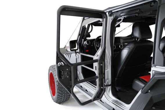 Fab Fours JK1031-1 Full Tube Doors For 07-18 Jeep Wrangler (JK)