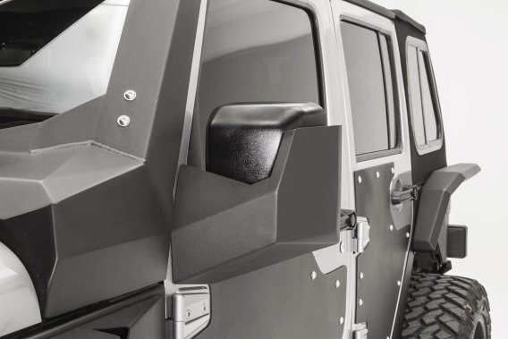 Fab Fours JK3001-1 Door Skin Mirror Guard For 07-18 Jeep Wrangler (JK)