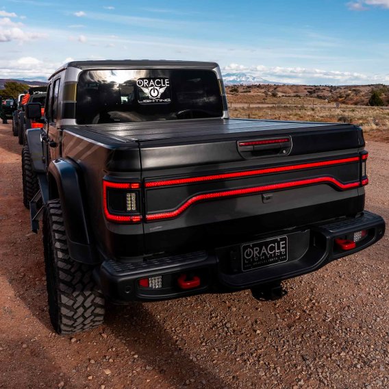 ORACLE Lighting Racetrack Flush Style LED Tailgate Panel Light for Jeep Gladiator JT - Tinted Len...