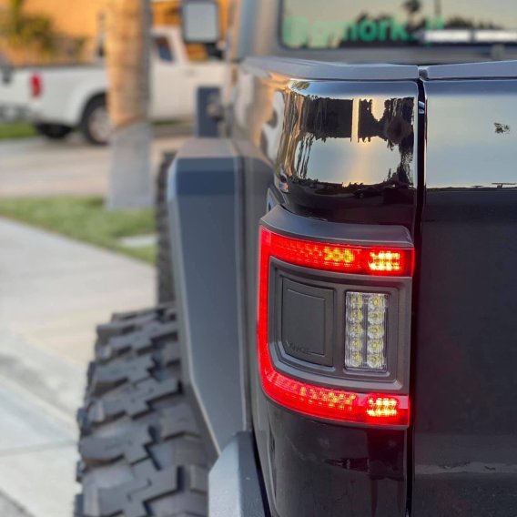 ORACLE Lighting Black Series Flush Mount LED Tail Lights for Jeep Gladiator JT