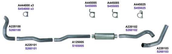 Diamond EyeÂ® K4211S-RP STAINLESS STEEL Exhaust System Kit