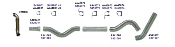 Diamond EyeÂ® K5123S-RP 409 STAINLESS STEEL Exhaust System Kit