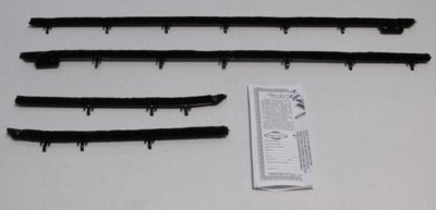 1967 Camaro Convertible Authentic Window Felts Whiskers Kit Outers Only (4pcs)