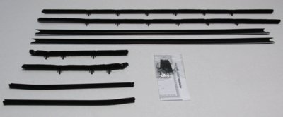 1968-69 Camaro Convertible Standard Interior Authentic Window Felts Whiskers Kit (8pcs)