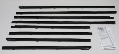 1964 Chevelle 2 Door Hardtop Authentic Window Felts Whiskers Kit (8pcs)