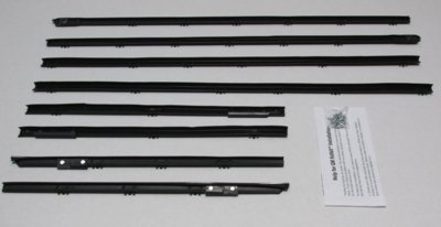 1964 Chevelle Convertible Authentic Window Felts Whiskers Kit (8pcs)