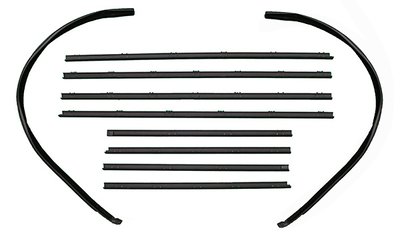 1964 Chevelle 4 Door Sedan Superkit Authentic Window Felts Whiskers Kit & Glass Run Set (10pcs)