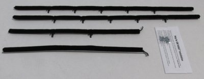 1966-67 Chevelle Coupe Outers Only Authentic Window Felts Whiskers Kit (4pcs)