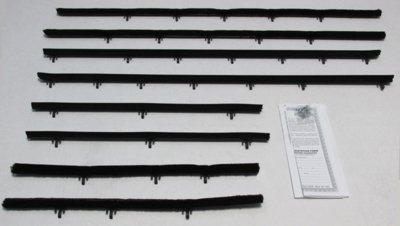 1966-67 Chevelle Convertible Authentic Window Felts Whiskers Kit (8pcs)