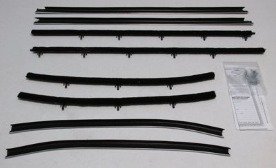 1968 Chevelle 2 Door Sedan Authentic Window Felts Whiskers Kit (8pcs)