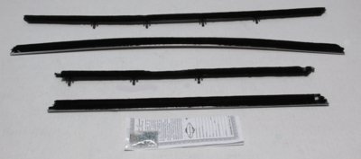 1968-72 Chevelle 4 Door Hardtop Authentic Window Felts Whiskers Kit (4pcs)