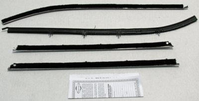 1970-72 Chevy Malibu 4 Door Outers Only Authentic Window Felts Whiskers Kit (4pcs)