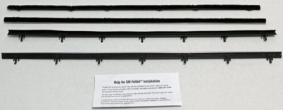 1966-67 El Camino Replacement Window Felts Whiskers Kit (4pcs)