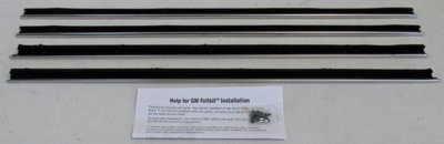 1968-72 El Camino Replacement Window Felts Whiskers Kit (4pcs)