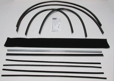 1955-57 Chevy Nomad Authentic Window Felts Whiskers Kit (10pcs)