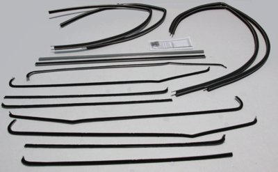 1955-57 Bel Air Deluxe 2 Door Sedan Authentic Window Felts Whiskers Kit Upper & Lower Channels (1...