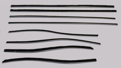 1958 Impala Convertible Authentic Window Felts Whiskers Kit (8pcs)