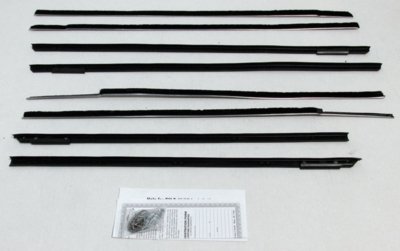 1961-62 Bel Air 4 Door Hardtop Authentic Window Felts Whiskers Kit (8pcs)