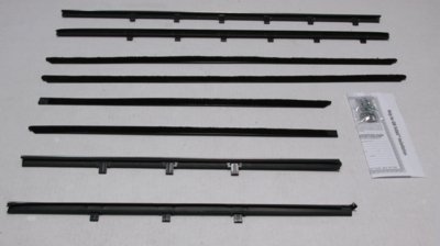 1961-62 Bel Air 4 Door Sedan Authentic Window Felts Whiskers Kit (8pcs)