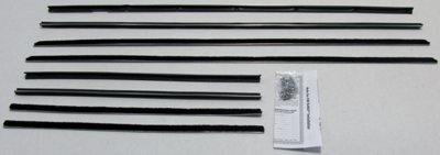 1965-66 Bel Air 2 Door Sedan Authentic Window Felts Whiskers Kit (8pcs)