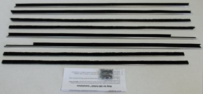 1959-60 Impala 2 Door Hardtop Replacement Window Felts Whiskers Kit (8pcs)