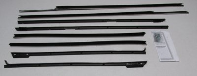 1966 Impala 2 Door Hardtop Authentic Window Felts Whiskers Kit (8pcs)