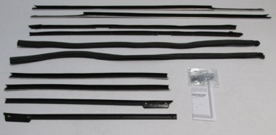 1966 Impala Convertible Superkit Authentic Window Felts Whiskers Kit & Glass Run Set