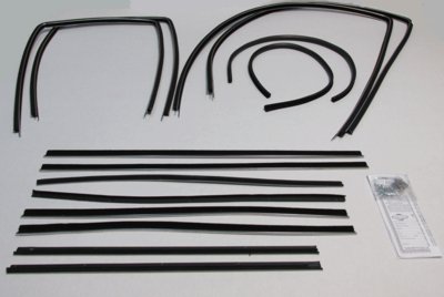 1967 Impala 4 Door Sedan Superkit Authentic Window Felts Whiskers Kit (14pcs)