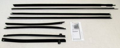 1969-70 Impala 2 Door Hardtop Authentic Window Felts Whiskers Kit (8pcs)