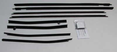 1969-70 Impala Convertible Authentic Window Felts Whiskers Kit (8pcs)