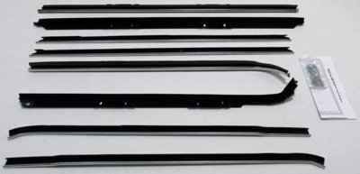 1971-74 Caprice 4 Door Hardtop Authentic Window Felts Whiskers Kit (8pcs)