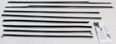 1966 Impala 2 Door Hardtop Replacement Window Felts Whiskers Kit (8pcs)