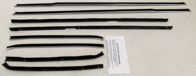 1966 Caprice Custom Hardtop Replacement Window Felts Whiskers Kit (8pcs)