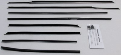 1967-68 Impala Convertible Replacement Window Felts Whiskers Kit (8pcs)