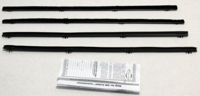 1967-72 Suburban Rear Door Only Authentic Window Felts Whiskers Kit (4pcs)