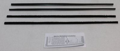 1967-72 G.M. Truck All Buick Special Chrome Bead Window Felts Whiskers Kit