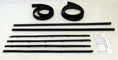 1967-72 G.M. Truck Superkit Authentic Window Felts Whiskers Kit, Division Bars, & Upper Channels ...