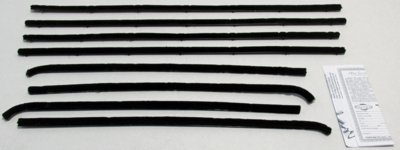 1965-69 Corvair 2 Door Hardtop Authentic Window Felts Whiskers Kit (8pcs)