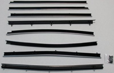 1968-72 Nova 4 Door Sedan Replacement Window Felts Whiskers Kit (8pcs)