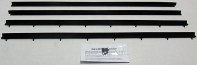 1975-79 Nova 2 Door Sedan Replacement Window Felts Whiskers Kit (4pcs)